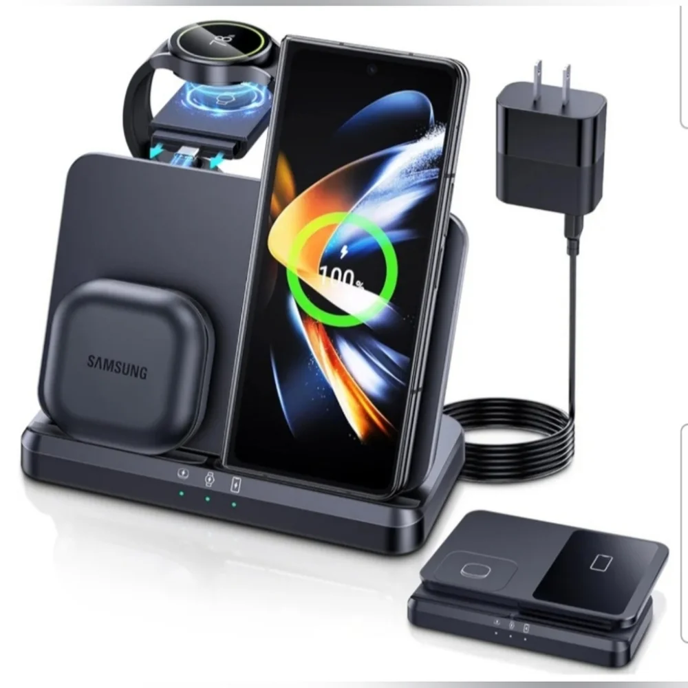 LK Wireless Charger for Samsung Charging Station 3 in 1 Charger for Galaxy Watch
